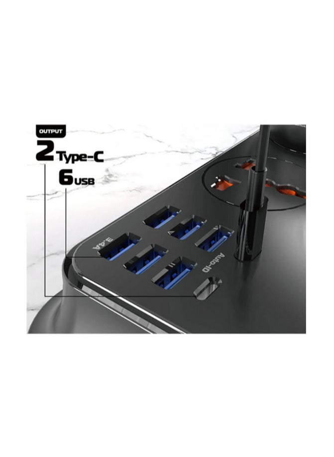 Iconix - ICONIX IC-HU2120 Power Strip 4 Socket 6 USB + 2 Type C 2m - Image 1