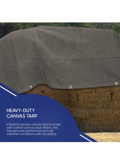 RK TRENDS RK Trends Canvas Waterproof Tarpaulin HeavyDuty Outdoor Protection for All Weather Conditions 9Ft x 6Ft  - Image 2