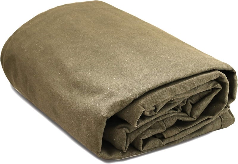 RK TRENDS RK Trends Canvas Waterproof Tarpaulin HeavyDuty Outdoor Protection for All Weather Conditions 9Ft x 6Ft  - Image 1