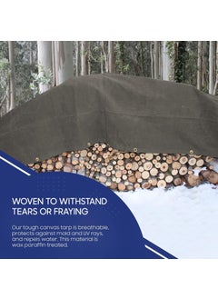 RK TRENDS RK Trends Canvas Waterproof Tarpaulin HeavyDuty Outdoor Protection for All Weather Conditions 9Ft x 6Ft  - Image 3