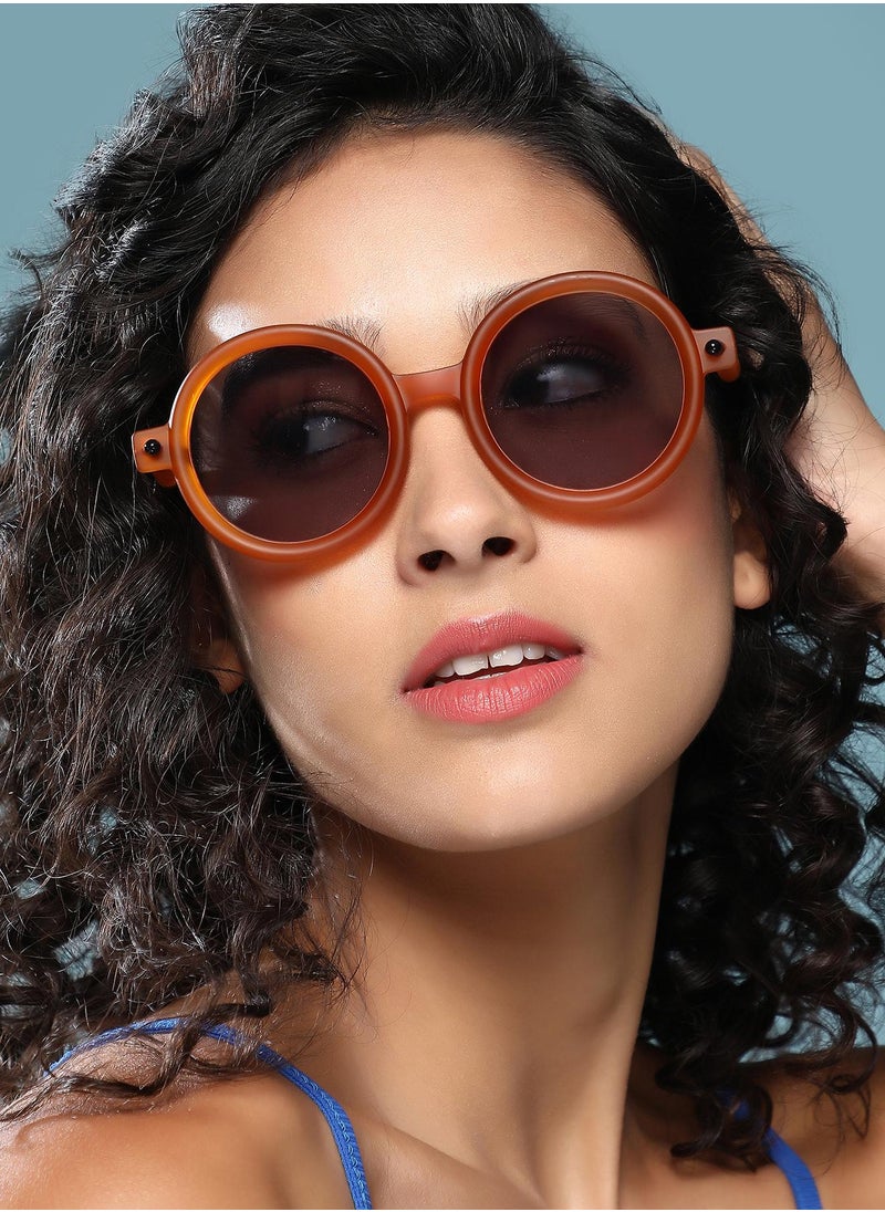 Haute Sauce - Polarized Full Rim Round Sunglasses For Women - Image 1