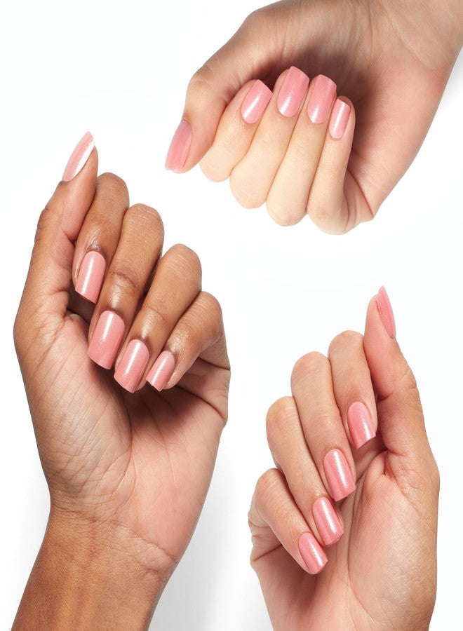 OPI On Point Princesses Rule! | Short Round Pink Shimmer Press On Nails | With Nail Glue | Long Lasting, Reusable, Non-damaging - Image 3