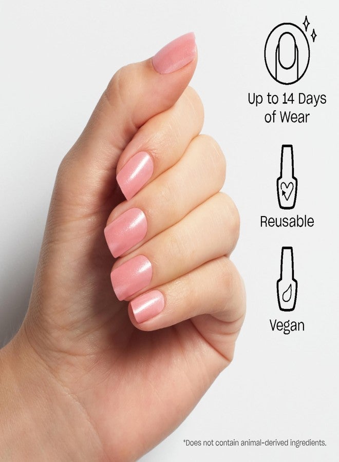 OPI On Point Princesses Rule! | Short Round Pink Shimmer Press On Nails | With Nail Glue | Long Lasting, Reusable, Non-damaging - Image 2