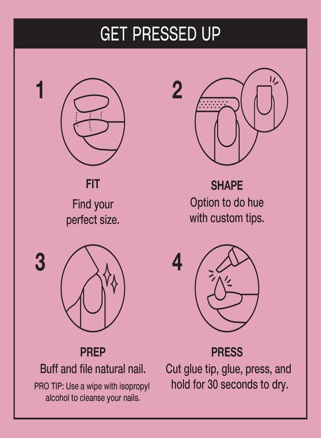 OPI On Point Princesses Rule! | Short Round Pink Shimmer Press On Nails | With Nail Glue | Long Lasting, Reusable, Non-damaging - Image 4