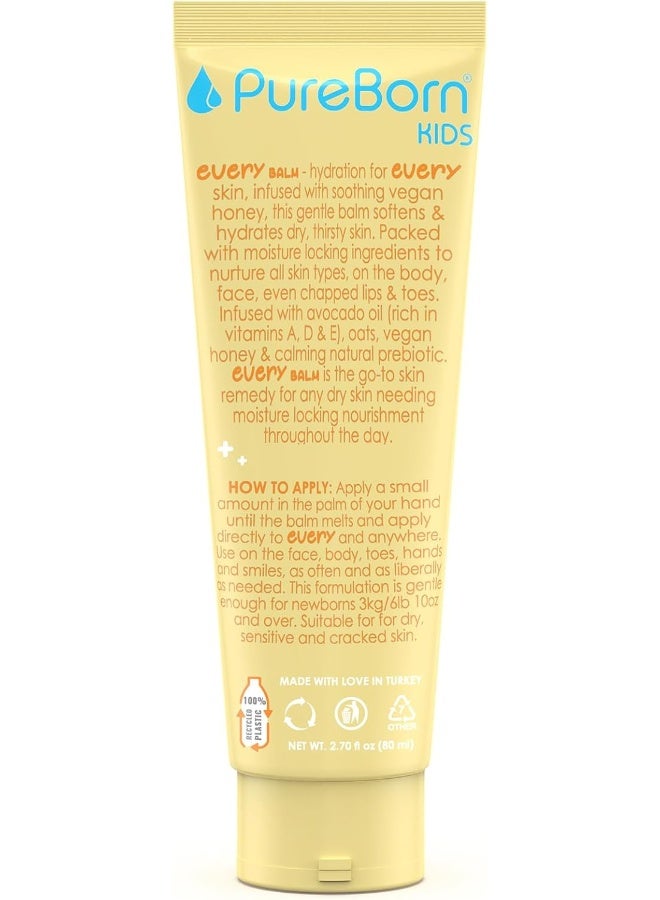 PureBorn بلسم استعادة رطوبة الأطفال مع مستخلص العسل والأفوكادو - Image 2