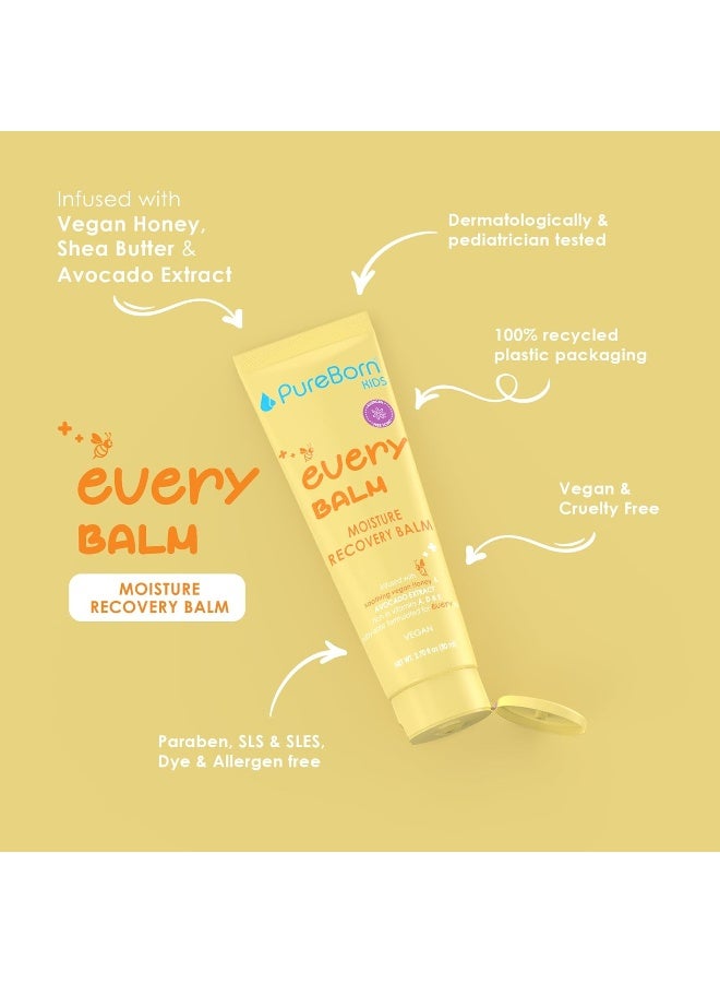 PureBorn بلسم استعادة رطوبة الأطفال مع مستخلص العسل والأفوكادو - Image 3