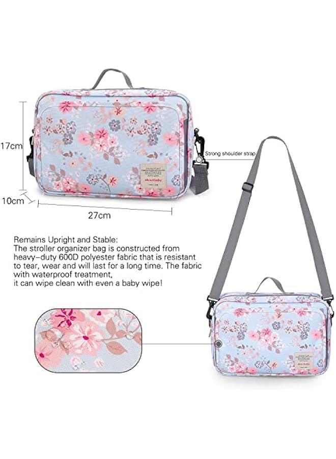 HOOKOR Small Diaper Bag-Baby Stroller Organizer Bags with Insulated Pocket, Hooks and Adjustable Strap-Universal Mini Diaper Tote Bags Fit All Strollers for Diapers, Wipes & Toys - Image 5