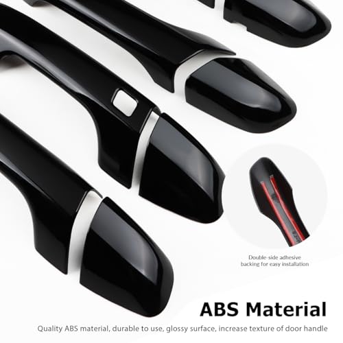 DLOVEG Exterior Door Handle Cover Compatible for Kia Sportage 2017 2018 2019 2020 2021 2022 Accessories Door Handle Protector Trim with 2 Sensors Openings Golssy Black - Image 5