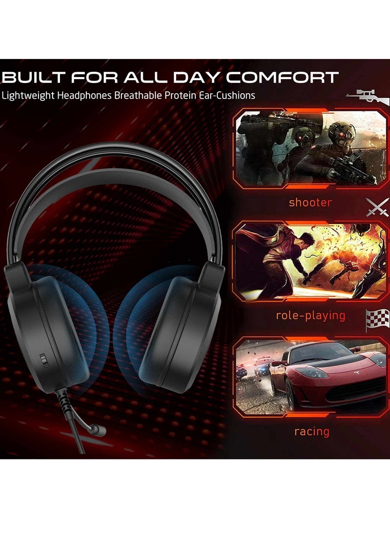 جايم أون سماعات رأس للألعاب GAMEON GOT101 Shadowfire RGB  لـ PS4 و PS5 و XBOX ONE و الكمبيوتر مع توصيل USB  - Image 4