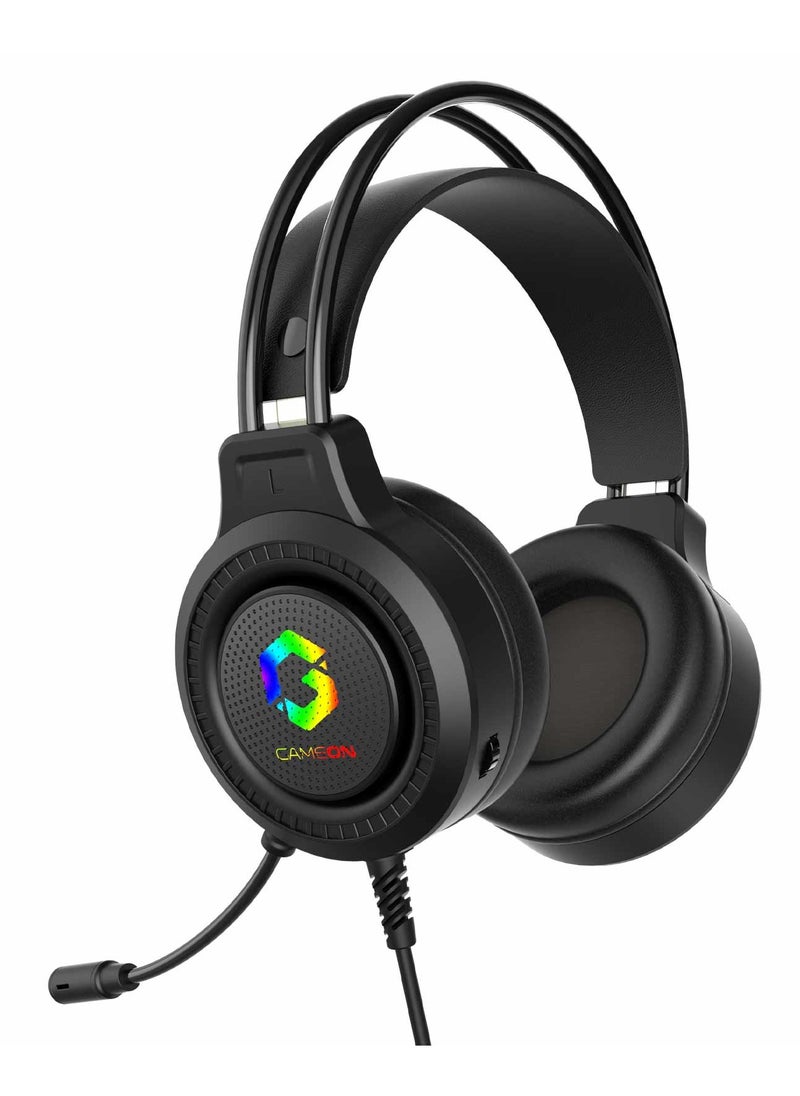 جايم أون سماعات رأس للألعاب GAMEON GOT101 Shadowfire RGB  لـ PS4 و PS5 و XBOX ONE و الكمبيوتر مع توصيل USB  - Image 2
