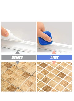 Excefore Sealant Profiling Finishing Tool 6 Piece Black Grout Sealant Remover Tool Silicone Remover Tool Bathroom Sealant Remover Tool Silicone Joint Smoother Blue Former Sealant Caulking Tool  - Image 4