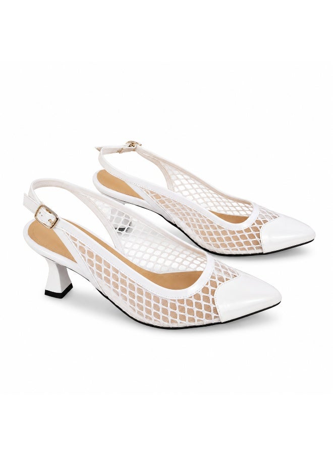 Vbranda Elegant Sandal slingback heels featuring sheer mesh panels C-134 - Image 3