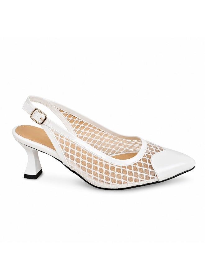 Vbranda Elegant Sandal slingback heels featuring sheer mesh panels C-134 - Image 4