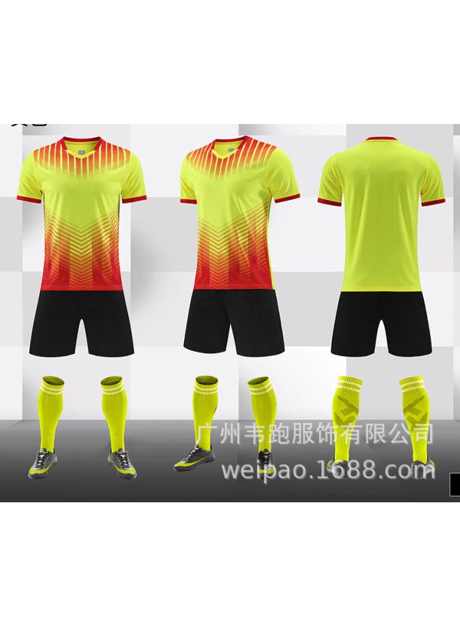 Yellow Short Sleeve Football Jersey - Image 1