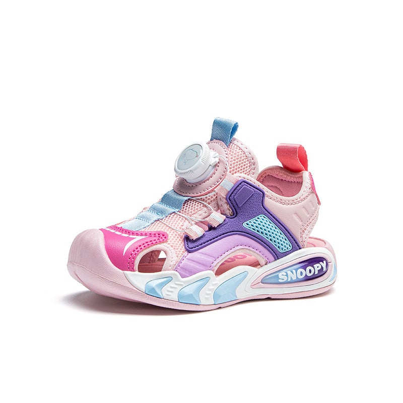 Snoopy Girls Sports Sandals 2024 Children'S Toe Boys' Tracing Shoes Baby Beach Shoes - Image 1