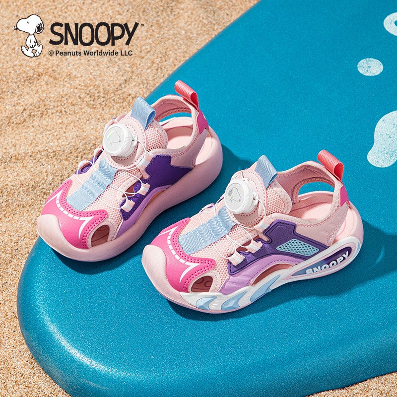 Snoopy Girls Sports Sandals 2024 Children'S Toe Boys' Tracing Shoes Baby Beach Shoes - Image 2