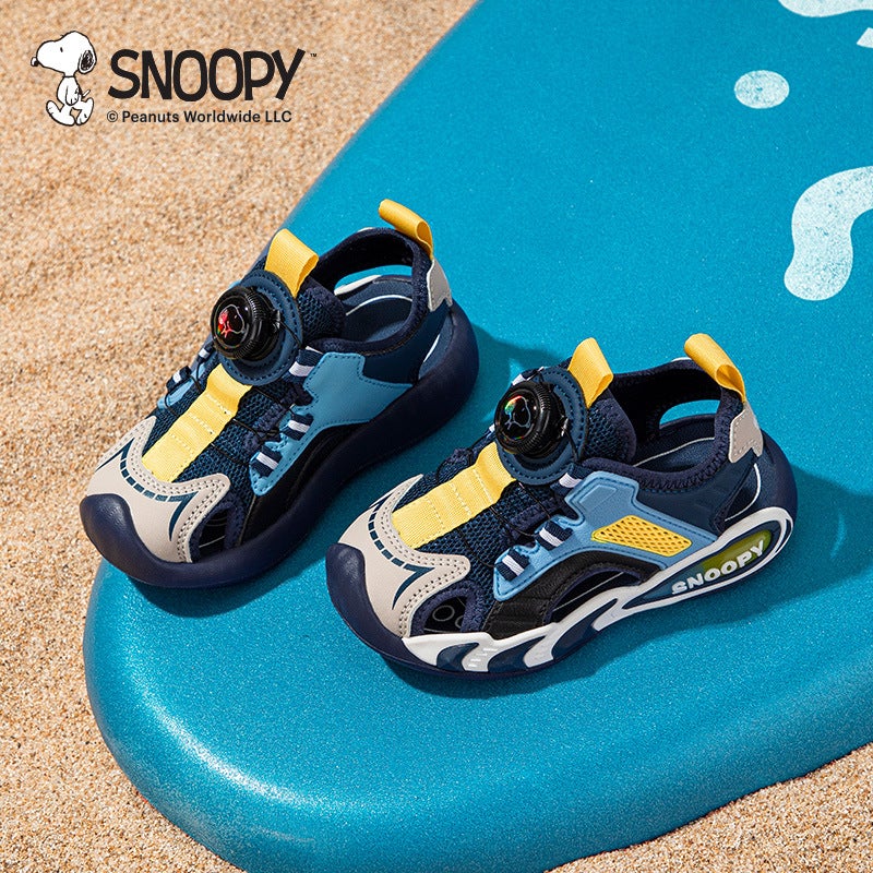 Snoopy Girls Sports Sandals 2024 Children'S Toe Boys' Tracing Shoes Baby Beach Shoes - Image 3