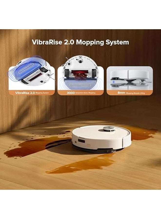 roborock S8 Pro+ Robot Vacuum and Mop, 10,000Pa Suction, Self-Emptying Dock, Sonic Mopping, Dual Anti-Tangle Brush, Reactive 3D Obstacle Avoidance, Auto Mop Lifting, Multi-Level Mapping, App & Voice Control, White - Image 5