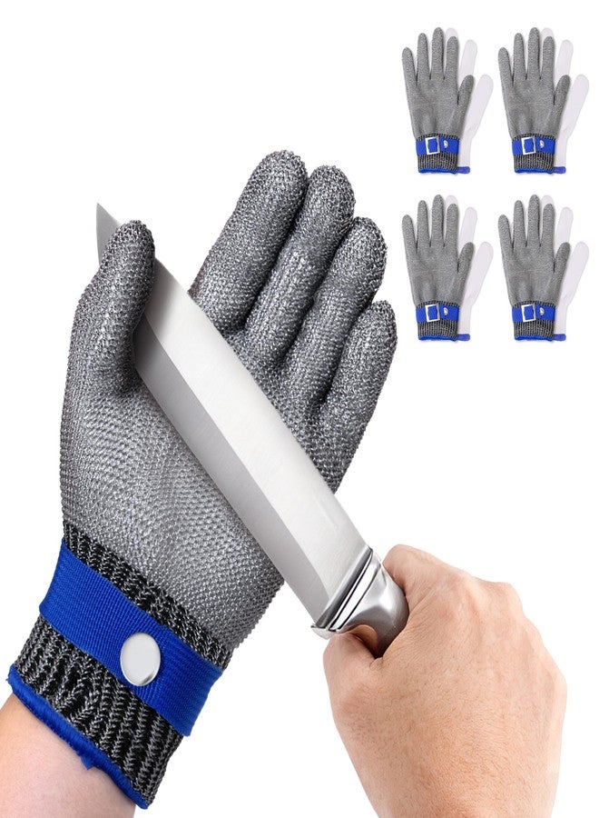 ZEEGO ANSI A9 Cut Resistant Glove, Food Grade Stainless Steel Mesh Metal Glove, Suitable for Mandoline, Kitchen Cooking,Butcher Meat Cutting and Oyster Shucking(5 Pairs,Small Size) - Image 1