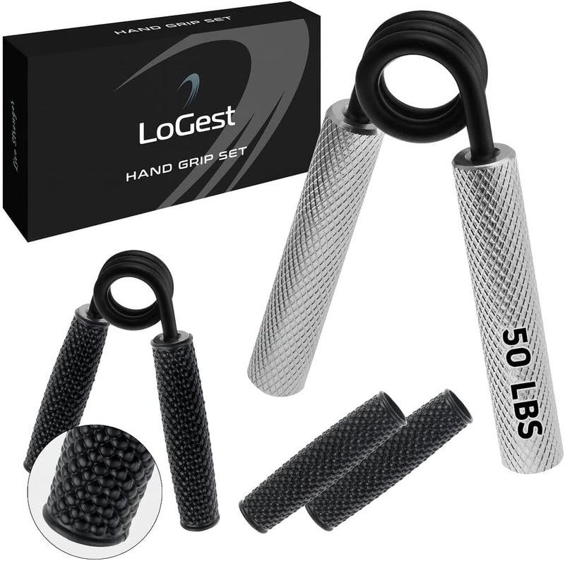 Logest Metal Hand Grip Strengthener 100LB-350LB No Slip Heavy-Duty Grip Strengthener with Gift Box, Great Wrist & Forearm Hand Exerciser, Home Gym, Hand Gripper Grip Strength Trainer - Image 1
