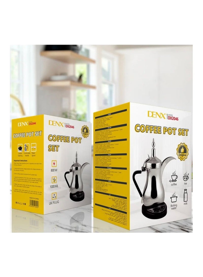 Denx Electric Dalla for making Arabic coffee and , with a capacity of 1000 ml and a power of 800 watts - Image 4