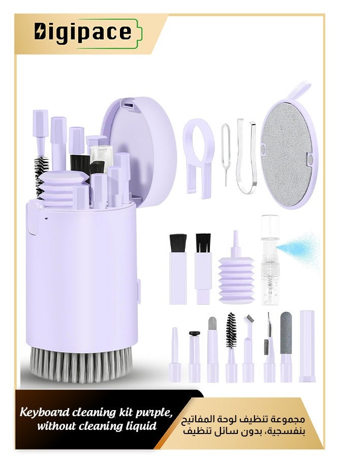 20-in-1 Laptop Screen Keyboard Cleaner Kit for iPhone, Airpods, Computer, Cleaning Spray for MacBook, iPad, Smartphone, Electric Clean Brush Tool for Camera, Earbuds, Purple  - Image 1
