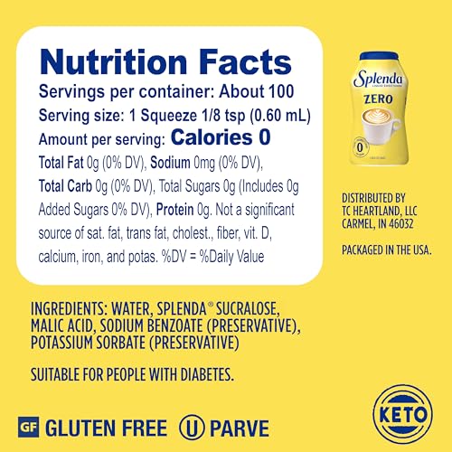 SPLENDA LIQUID Zero Calorie Sweetener drops, 1.68 Ounce Bottle (Pack of 3) - Image 4