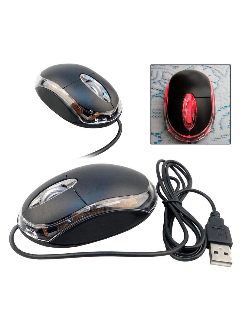 Wired Mouse USB 2.0 Wired Mini Wheel Scroll Optical LED Mice Mouse For Laptop PC Windows 7 8  - Image 3