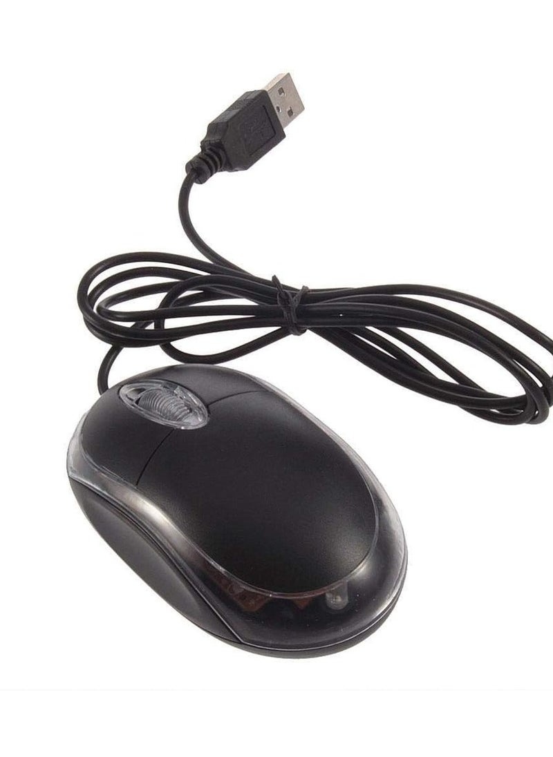 Wired Mouse USB 2.0 Wired Mini Wheel Scroll Optical LED Mice Mouse For Laptop PC Windows 7 8  - Image 1