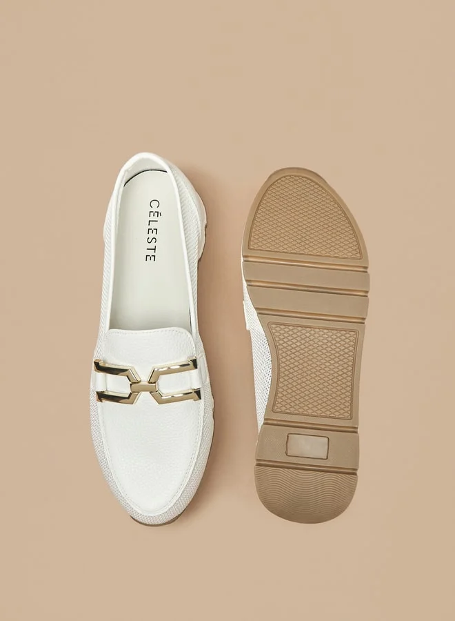 Celeste Women's Slip-On Shoes with Metallic Accent