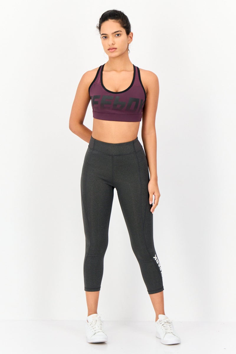 Reebok سوتيان رياضي مبطن للنساء بشعار العلامة التجارية، متعدد الألوان - Image 3