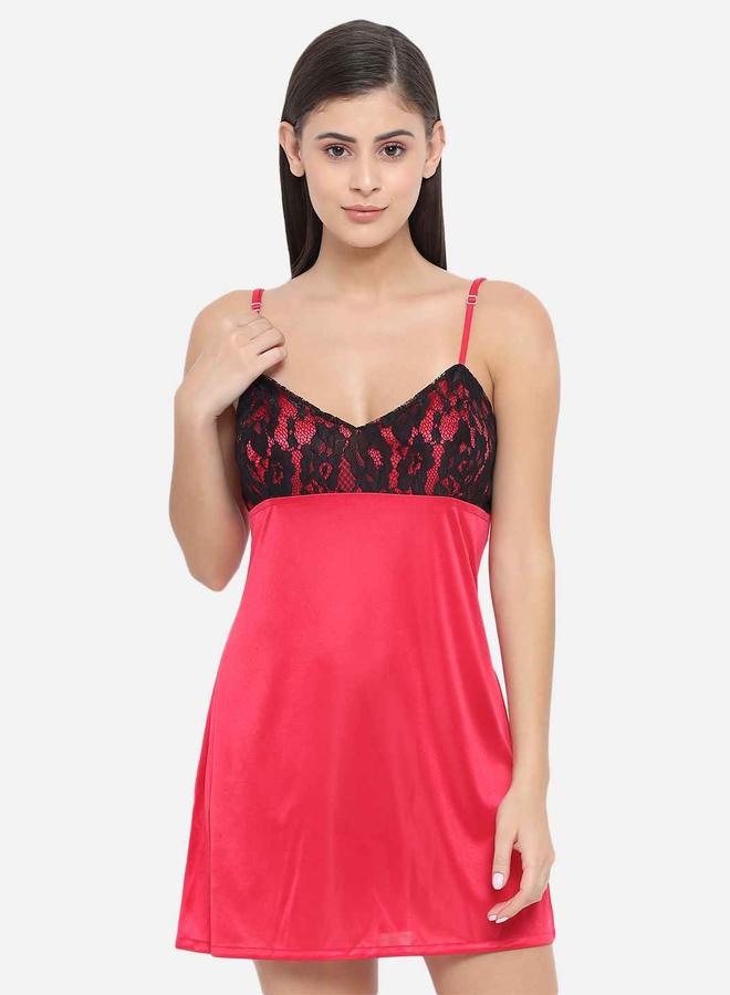 Take Two Lace Insert V Neck Strappy Babydoll By KLAMOTTEN - Image 3