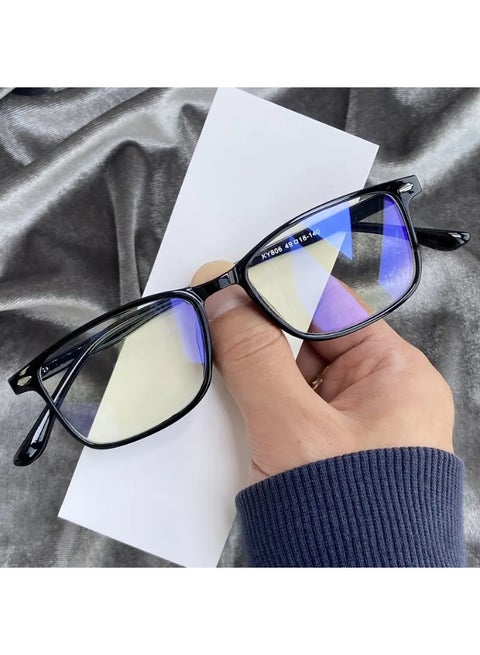 1pc blue Transparent Lenses glasses for Both Men And Women - Alleviate Eye Strain And Glare from Screens, Including Computers, Televisions, Phones, And Gaming Devices. Stylish Eyewear, Y2K Design, Budget-Friendly, Fashion Decorative Flat Glasses (Includes eyeglass case)
,blue lighe blocking glasses,eyeglasses