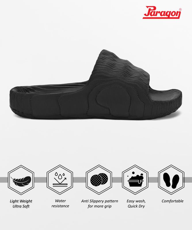 PARAGON K10913G Stylish Sliders For Men | Water Ressistant, Lightweight, Comfortable, Durable Flip Flops | Easy Wash | Ideal for Outdoor Use - Image 3