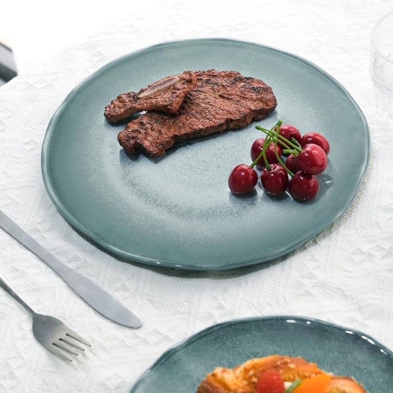 Miss Yip Missyip Melamine Dinnerware Set Indoor and Outdoor Use Plates and Bowls Sets Durable 12 Pcs Dishes Sets for 4 BPA Free Dishwasher Safe Not Microwave Not Oven - Image 5