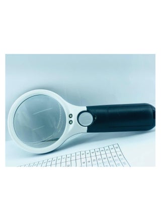 Realistic magnifying glass with 3 LED lenses inside the magnifying glass for exploring and magnifying writing and reviewing, Lens size: 75mm - pzsku/ZFA2F0B63D9D6C291615EZ/45/1746438347/9a17b443-3e2b-421d-b70c-df8861ab359f