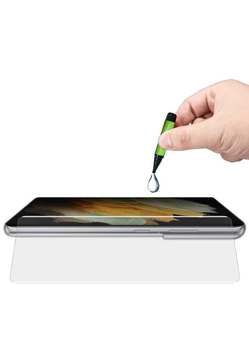 CATANES Samsung Galaxy S21 Plus UV Screen Protector 6D Tempered Glass 9H Adhesive Nano Liquid UV Glue Full Coverage Clear - Image 3