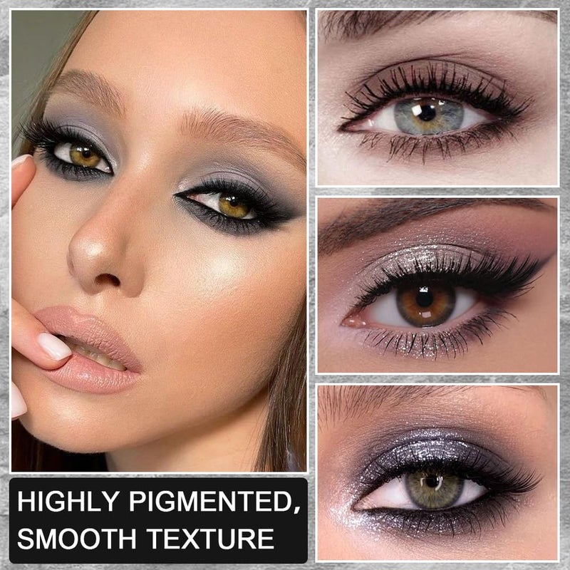 CAKAILA 42 Colors Smokey Eye Shadow Makeup Palette,Nude White Black Grey Brown Matte Shimmer eutral Natural Eyeshadow,Waterproof, Long Lasting Naturing-Looking - Image 5
