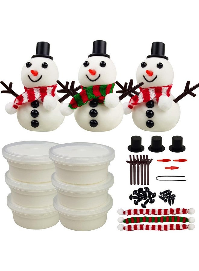 QINGQIU Diy Your Own Snowman Kit Molding Clay Build A Snowman Crafts Toy For Kids Boys Girls Christmas Stocking Stuffers Gifts - Image 1