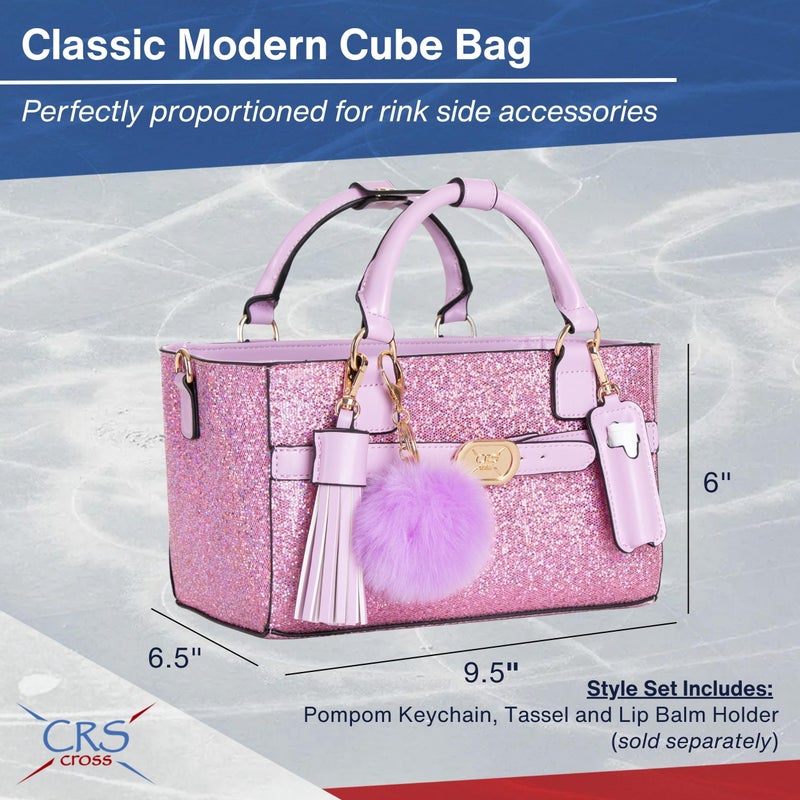 CRS Cross Rink Side Tote. Ice Skating Accessory Bag-Figure Skating, Roller, Inline Skaters, Dance, Cheer.Organizes Guards Water Bottle Phone (Rink Side Tote, Shimmer Purple) - Image 5