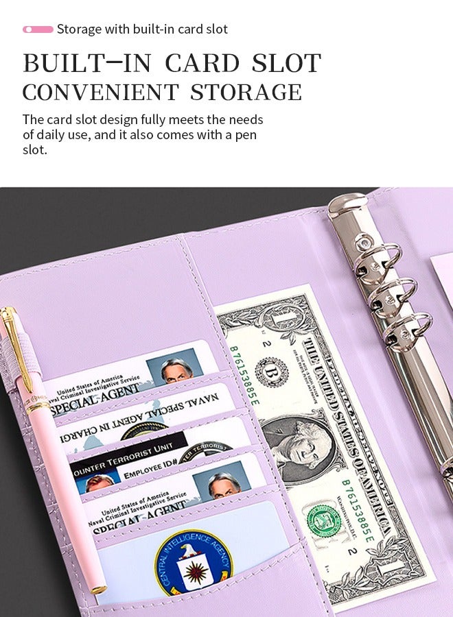 A5 Budget Binder for Savings Challenge – Eco-Friendly PU Leather Cash Envelopes with Digital s, Waterproof  Tear-Resistant, Ideal for Personal Finance, Travel and Home Budgeting, Pink - Image 5