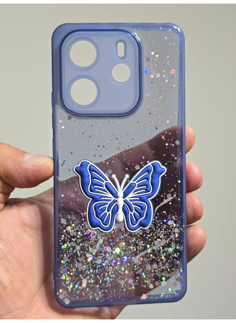 Butterfly Print Back Cover Compatible With Phone Xiaomi Redmi Note 14 - Image 1