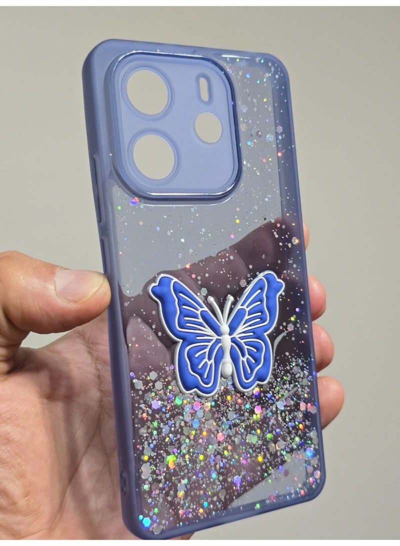 Butterfly Print Back Cover Compatible With Phone Xiaomi Redmi Note 14 - Image 3