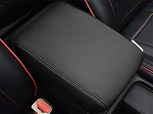 BEERTE Central Console Armrest Box Fit for Honda CRV 2014 2015 2016 Cover Car Armrest Cover Auto Center Console PadBlack with Black Stitches