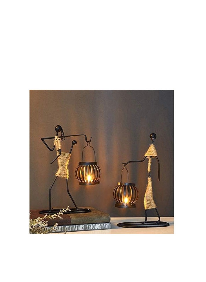 ARNOTEC Metal Candle Holder Abstract Character Candlestick Decorative Handmade Candlestick Vintage Candle Stand for Wedding Home Coffee Shop Table Decoration Art Gift  - Image 4