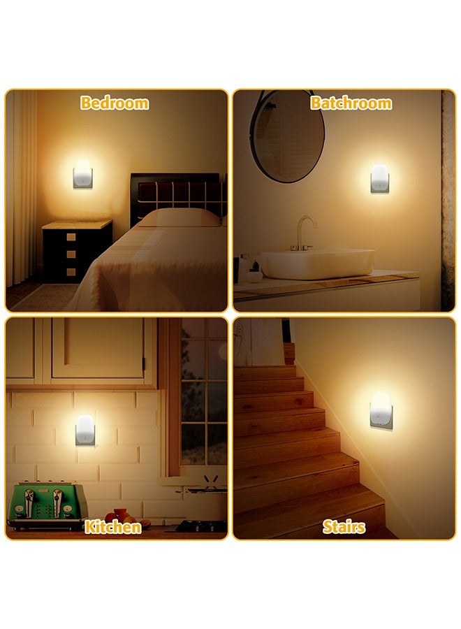 2 Pack Night Light Plug in Wall,Intelligent Sensor Night Light, 2700K Warm White Light,LED Night Light for Bedroom,Hallway,Bathroom - Image 5