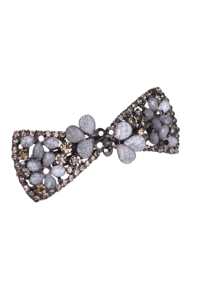 Sankuwen Sankuwen Rhinestone Hairpin Luxury Crystal Floral Hair Barrette Flower Bowknot Clip Gifts for Women Girls(Color A)  - Image 2