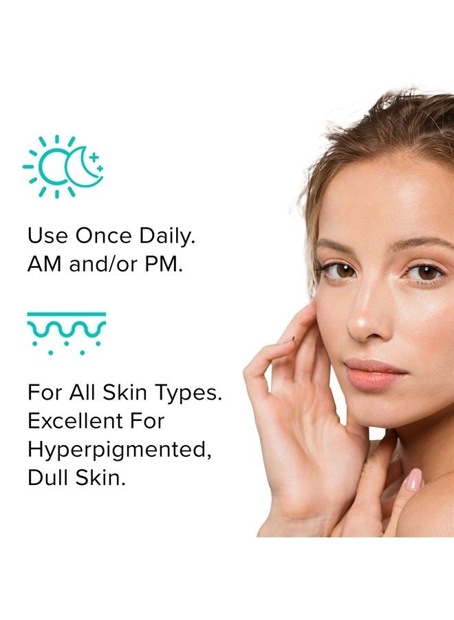 ClarityRx Let There Be Light Powerful Brightening Face Serum, Plant-Based Natural Hydrating Treatment with Hyaluronic Acid for Hyperpigmentation, Dark Spots & Dull Skin (1 fl oz)