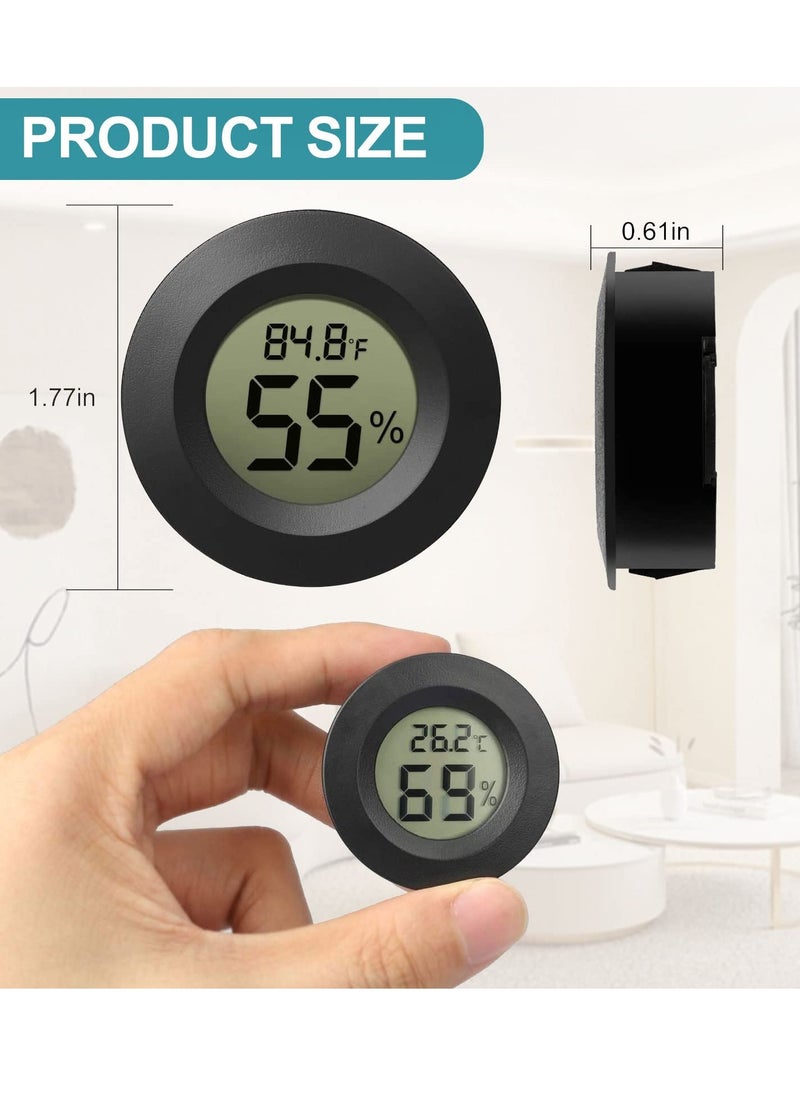 Mini Hygrometer Thermometer, 3 Pcs Digital LCD Monitor Indoor Outdoor Humidity Meter Gauge for Greenhouse Basement Baby Room, Fahrenheit (℉) or Celsius(℃)