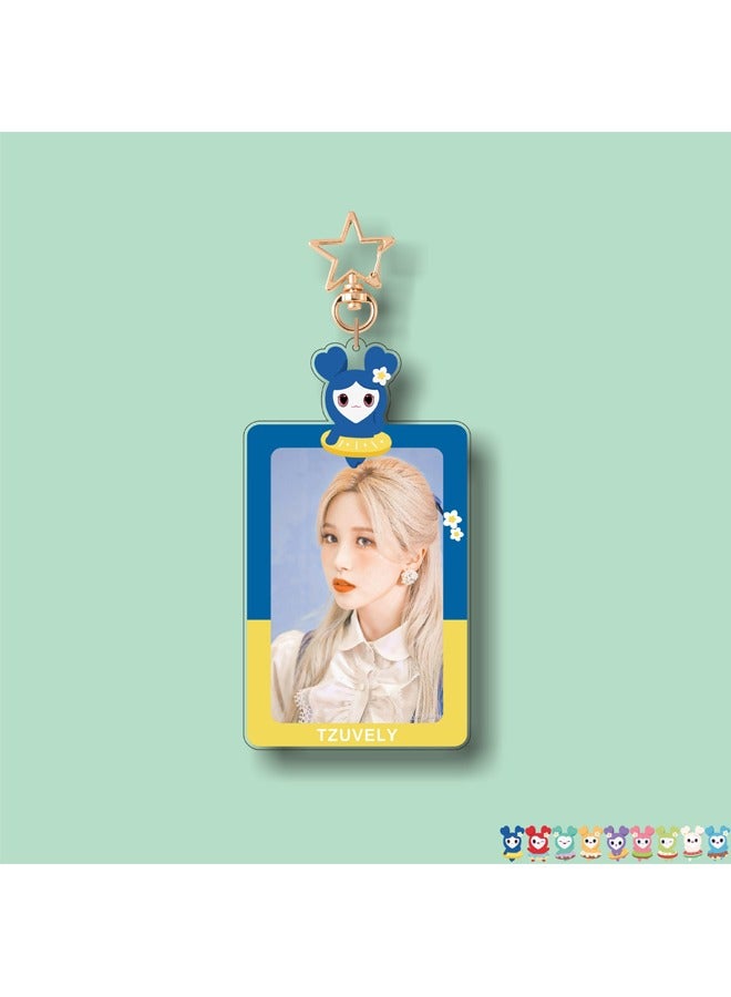 TWICE Acrylic Keychain Cartoon Photo Frame Pendant Photo Card Storage Card Holder  - Image 2